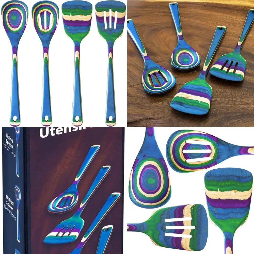 

Набор безопасных кухонных принадлежностей с антипригарным покрытием из 4 предметов от Baltique Mumbai Collection