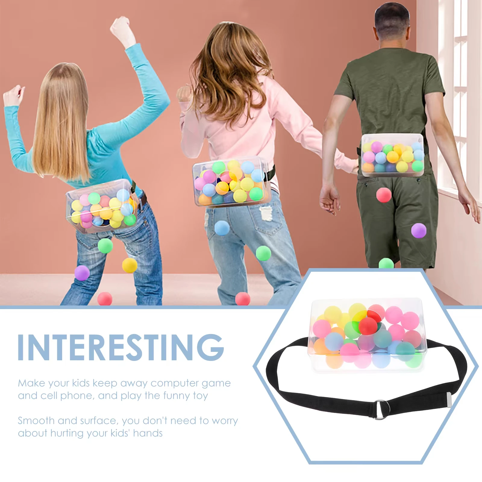 Party Games Box - 2セットのパーティーゲームアクティビティ小道具ボール、子供と大人のためのヒップダンスボックス、屋外で遊べる楽しいスポーツ、子供の感覚玩具、親子交流用