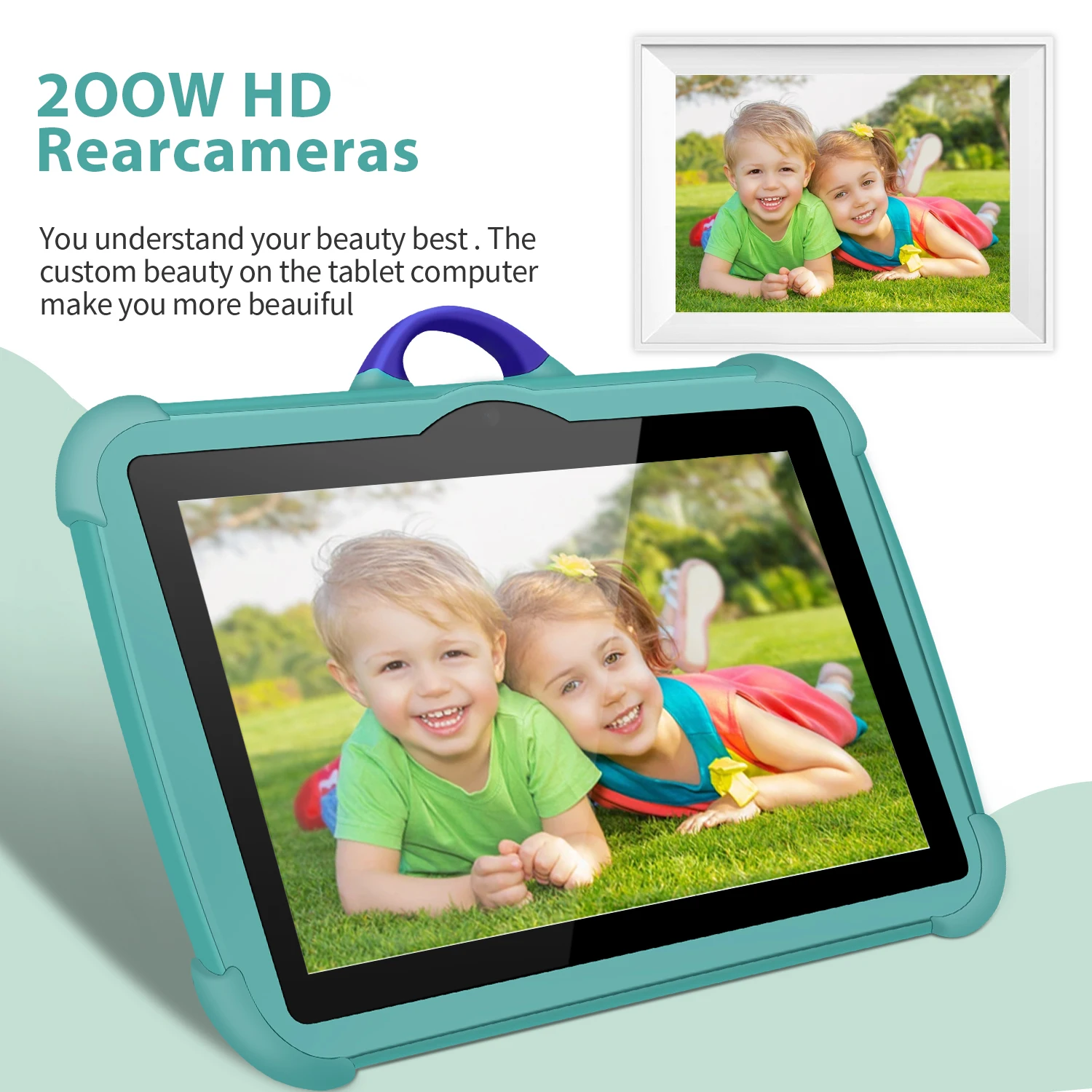 Tablet Pc de 7 pulgadas con WiFi para niños, Tablet con cuatro núcleos, 4GB de RAM, 64GB de ROM, Android 9, Google Play, compatible con Bluetooth, 5G, 4000mAh