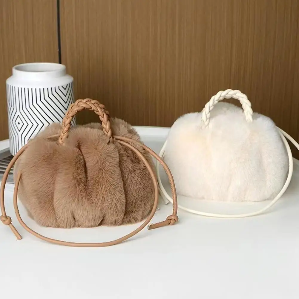 Winter Faux Fur Shoulder Bag Crossbody Bag Women Imitation Mink Shell Bag Autumn Winter Fashion Commute Plush Bag