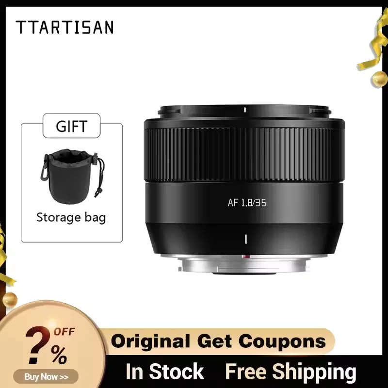 TTArtisan Auto Focus 35mm F1.8 Mark II prime lens camera lens for Fujifilm X XF X-E3 X-E4 X-S10 X-S20 XM5 X-H2S X-T1 XT30 X-Pro3