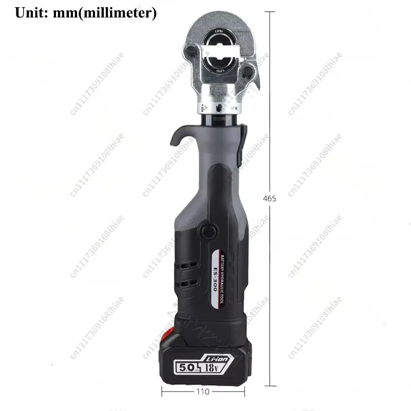 ES-300 Electric Hydraulic Crimper DC18V/5.0Ah Lithium-Ion Wire Crimper Portable Crimping Pliers Rechargeable Power Tools