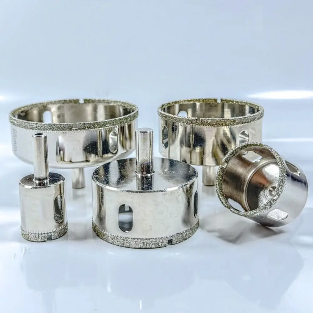 

Алмазный дырокол большого размера, гальванический пробойник из твердой стали, стеклянный пробойник с алмазным покрытием, алмазная кольцевая пила из нержавеющей стали, сверление стекла