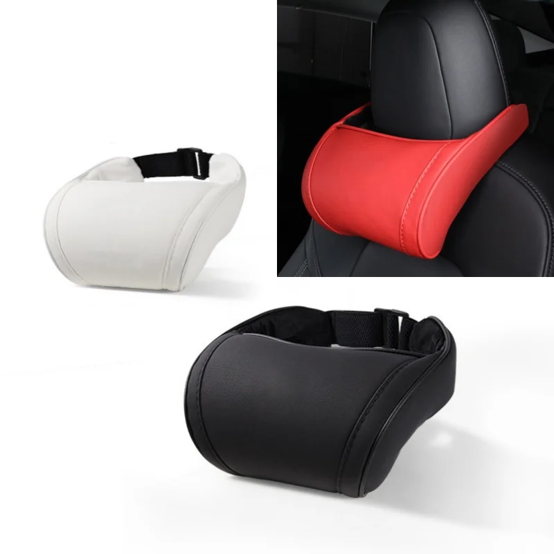 

Suitable for Tesla Model Y 3 double-sided leather headrests for car seats and seat headrest accessories