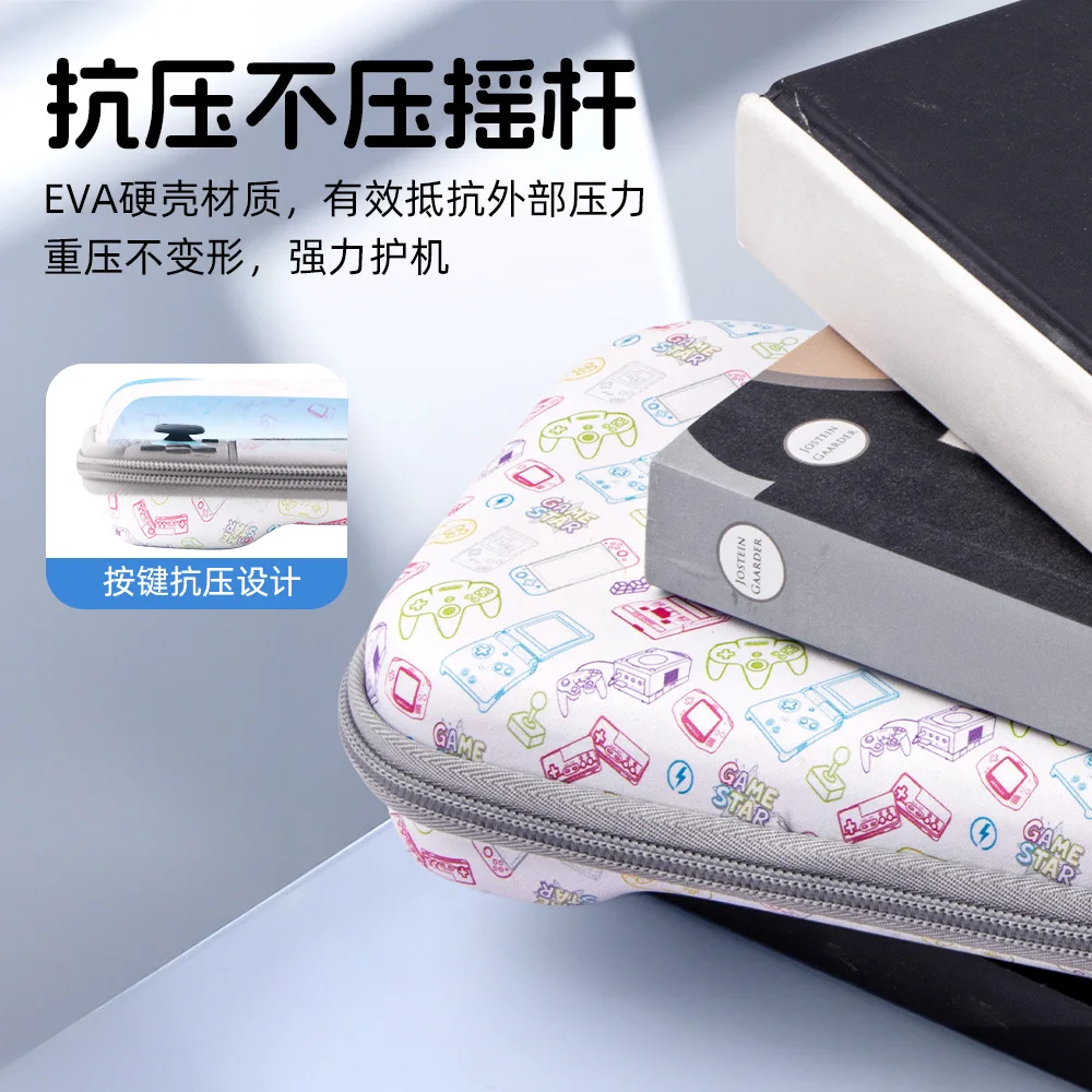 

Portable Classic Print EVA Hard Case for Switch 2, Protective Zipper Bag, Handbag for Switch 2 Gaming Console & Accessories