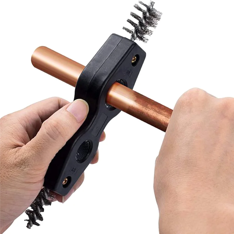 

WCS-22Mm Metal Copper Pipe Cleaner With Double Head Copper Tubing Brushes Cleaning Brush For Power Drill For Plumbing