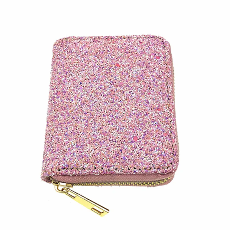 Portafoglio da donna in PU con paillettes di diamanti fluorescenti Laser portamonete da donna colorato pochette per bambini borsa da donna con