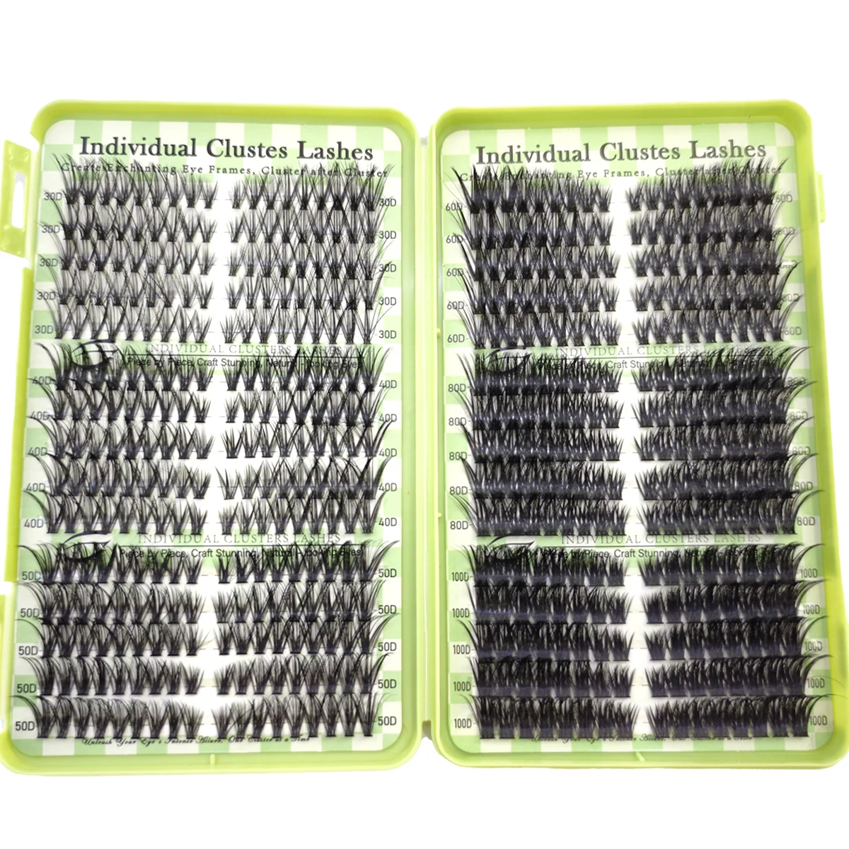 60-reihiges DIY-Wimpernverlängerungs-Set, Cluster, individuelles Wimpern-Set, Mix-Stile, 10–18 mm, mit Bindung und Dichtung, Augen-Make-up-Werkzeug – Detail 12