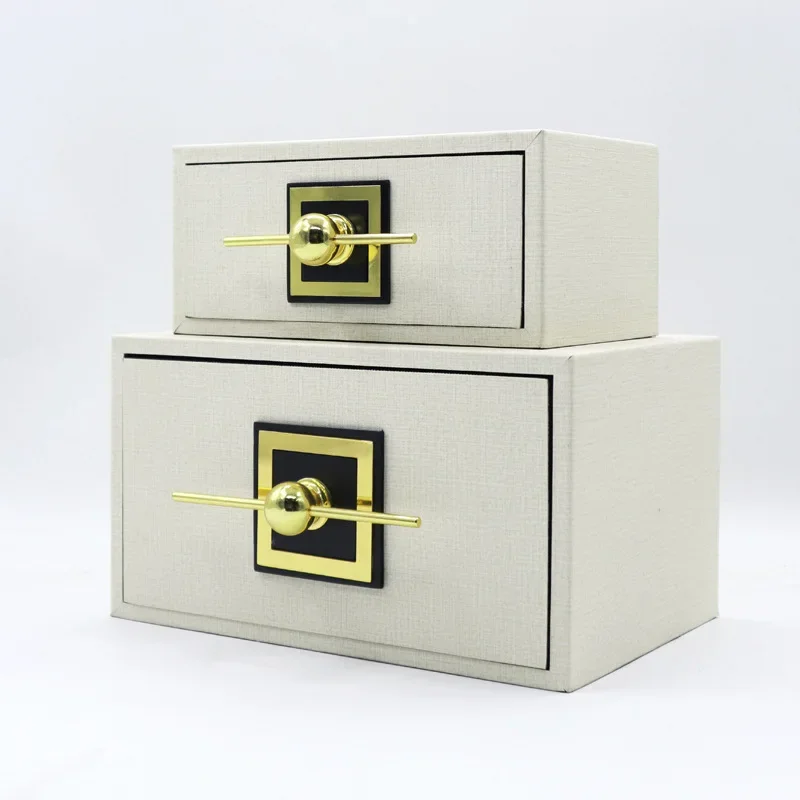 Large Luxury Wood Jewelry Box Storage Organizer Case Drawer Earrings Display Metal Jewelry Storage Box Organizer for Girl Gift