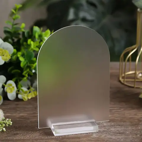 Kavisli Akrilik Boş Levha Düğün Tabelası DIY Standı için Kavisli Akrilik Boş Tabela Düğün Tabelaları için Şeffaf Tabelalar