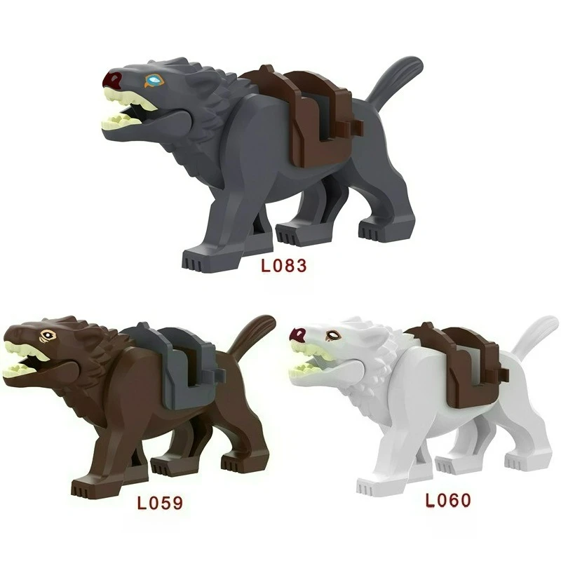 DIY Tier-Baustein-Figur, Wolf-Bausteinspielzeug, MOC digitale Actionfiguren, zusammengebaute Spielzeuge, Krabbelspielzeug, Lernspielzeug für Kinder
