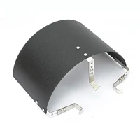 Cubierta protectora de filtro de aire Universal, cubierta de protección térmica de filtro de entrada de aire frío de alto flujo ajustable de acero inoxidable negro y plateado