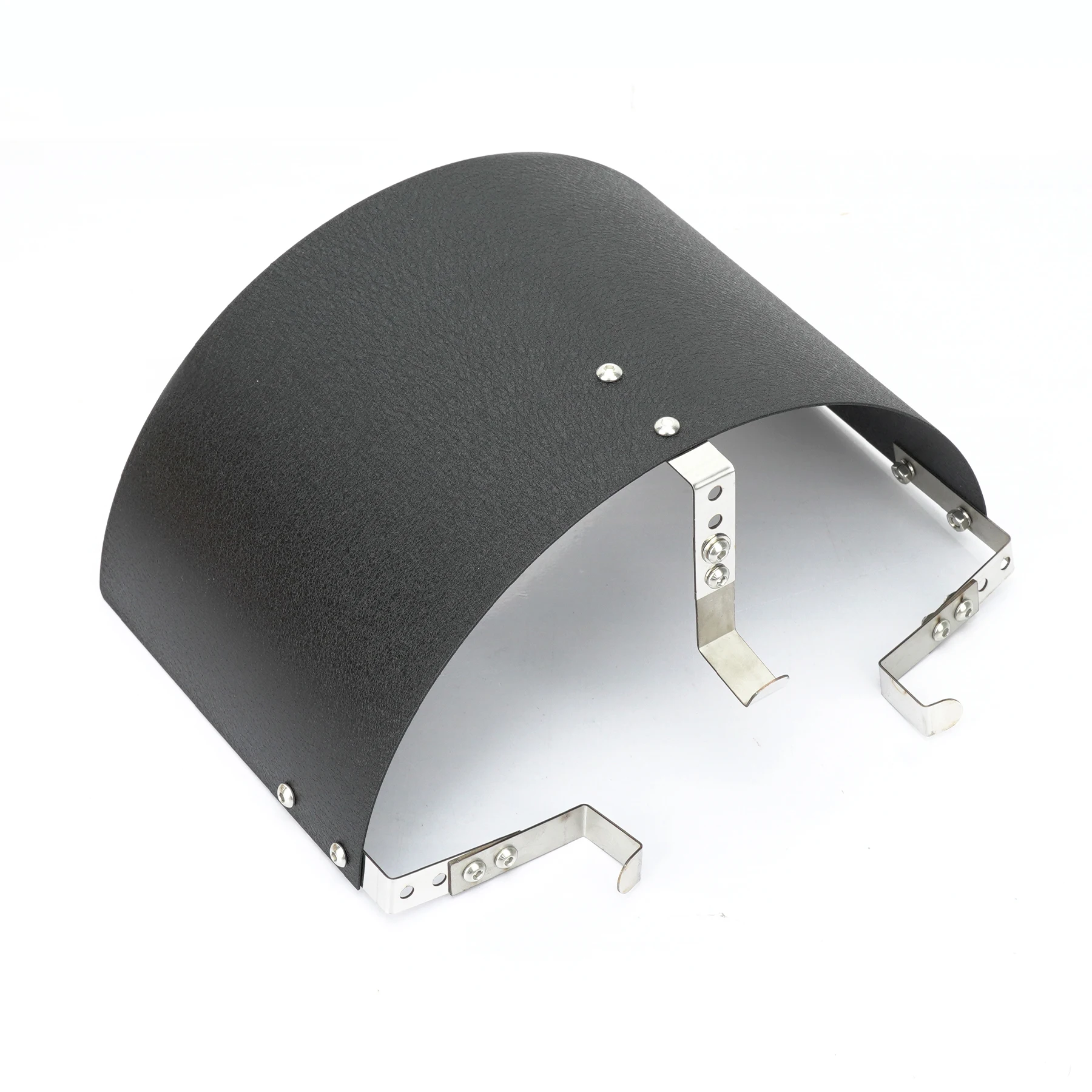 Universal Air Filter Protective Cover Adjustable Black Silver Stainless Steel High Flow Cold Air Intake Filter Heat Shield Cover