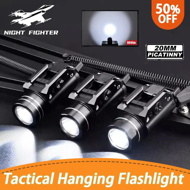 

Tactical TR 1 HL Pistol Hanging Light Strobe Metal 800 Lumens CNC Powerful Flashlight For Glock 17 19 X300 X400 Hunting Airsoft