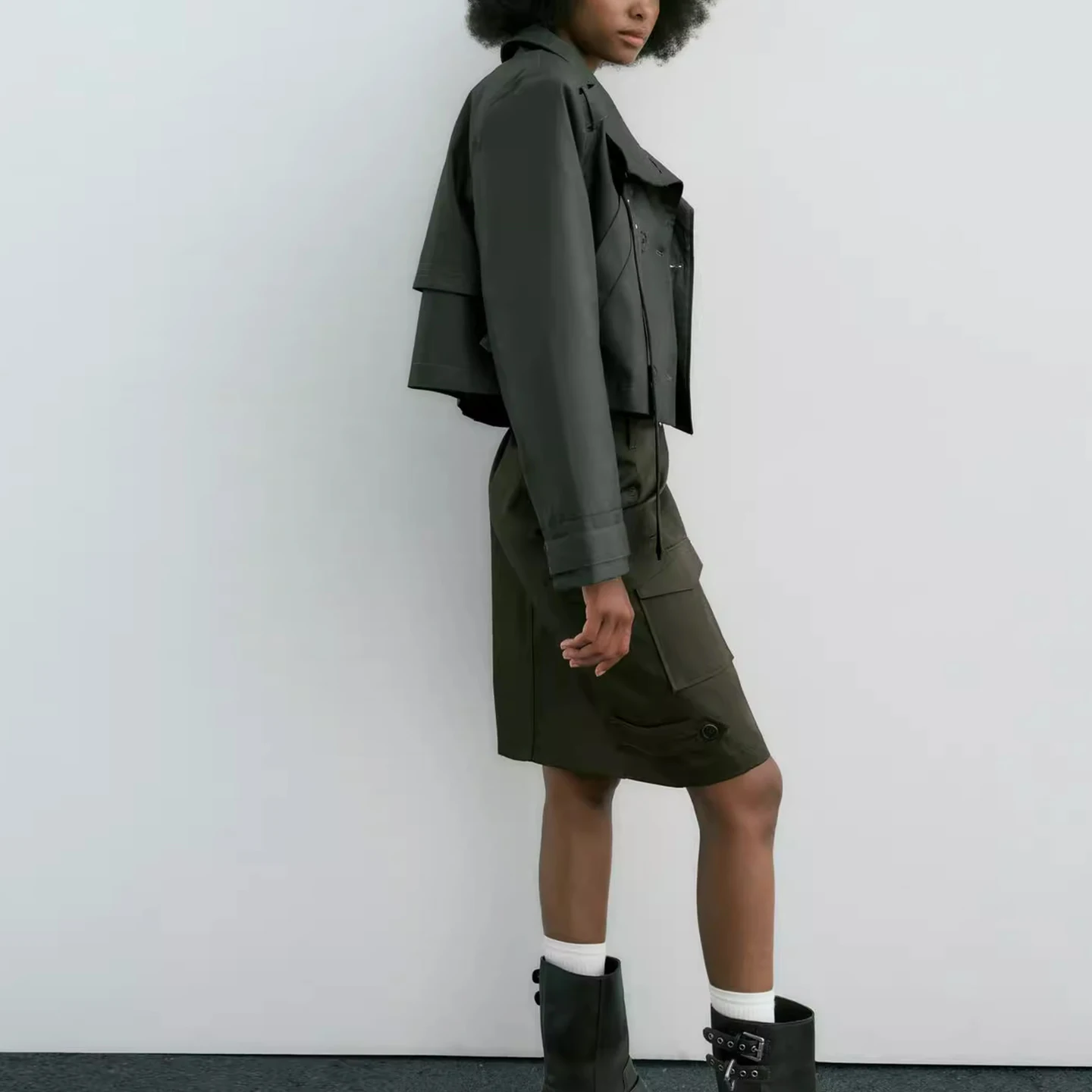 Jaket Kulit Wax Modis untuk Wanita, Model Baru Musim Panas, Pakaian Luar Merek Z, Cocok untuk Kerja, Slim Fit, Lengan Panjang