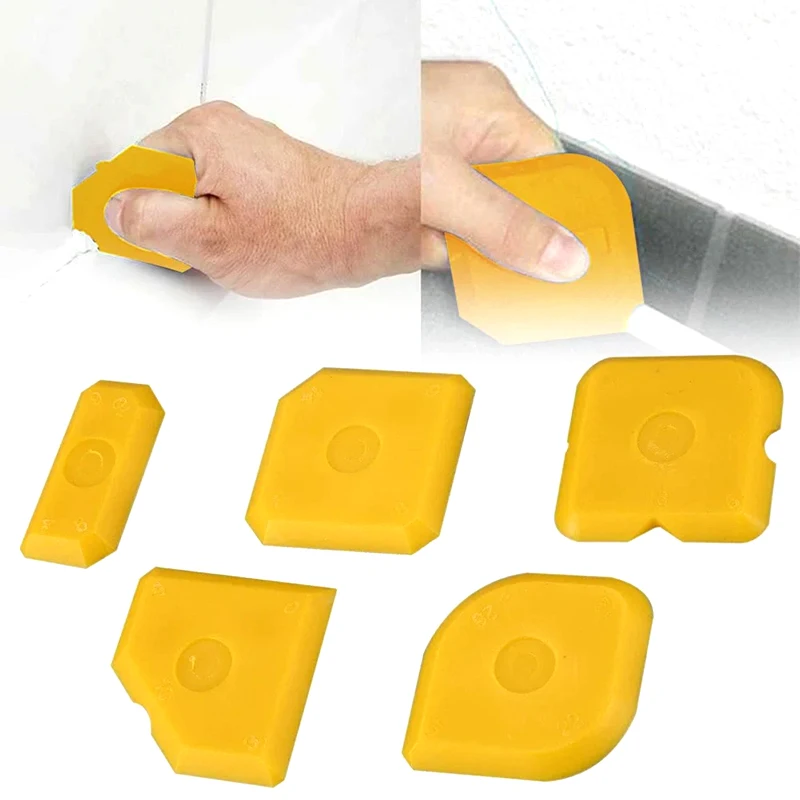 Junta mais suave com caixa 5 pçs ferramentas de calafetagem aplicador selante rodo de silicone juntas raspador para pia da cozinha do banheiro conjunta
