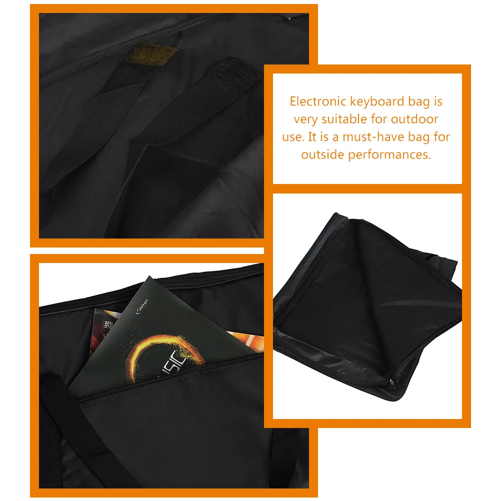 حقيبة لوحة مفاتيح إلكترونية خفيفة الوزن مكونة من 76 مفتاحًا من قماش أكسفورد، حقيبة تنظيم تخزين متينة، حقيبة لوحة مفاتيح محمولة، بيانو إلكتروني #6