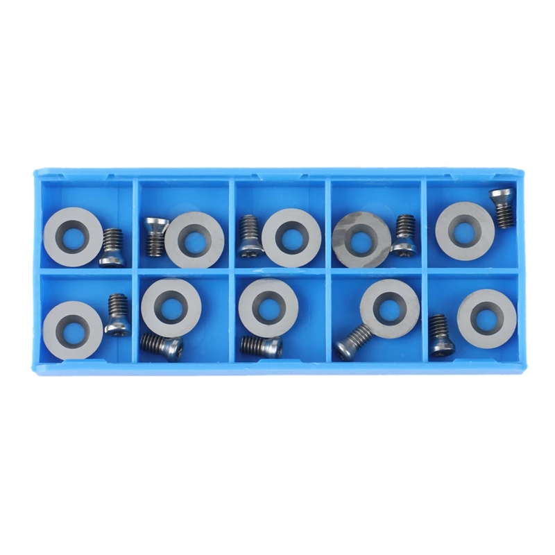 Ci3 okrągłe 12X2.5Mm wkładki węglikowe frezy noże wymienne ostrze pasujące do DIY tokarka toczenie drewna narzędzie do wykańczania 10 sztuk sprzedaż detaliczna