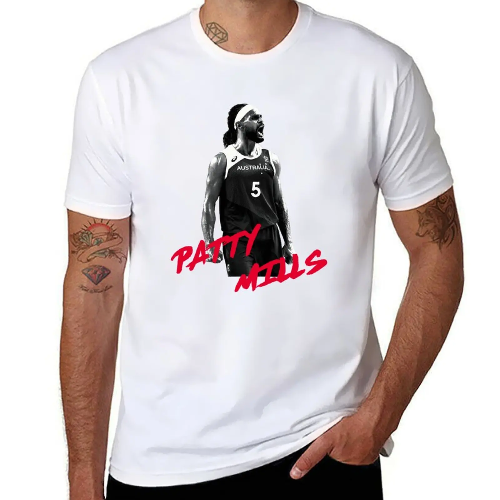 

Patty Mills T-Shirt man t shirt cotton t shirt man casual T-Shirt