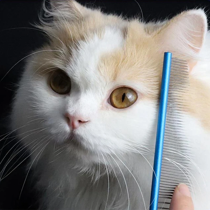 16/19cm Pet Cat Grooming Single Comb Stylist Color Aviation Aluminum Ultra-light High-end Dog Comb Professional Massage Comb