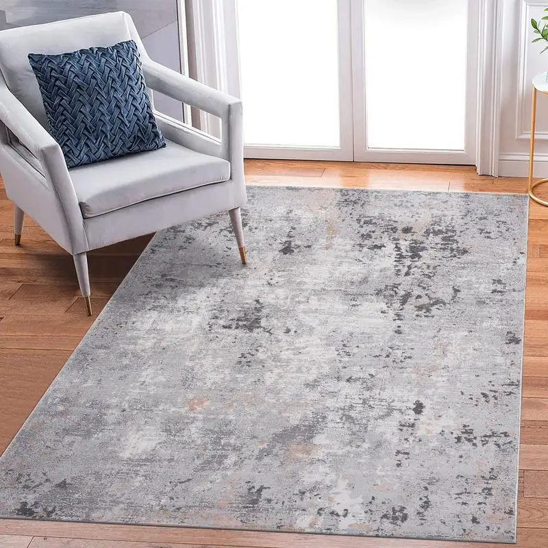 

6x9 Grey Multi Abstract Non-Shedding Area Rug for Living Room Bedroom Dining Home Office Stylish Stain Resistant Design