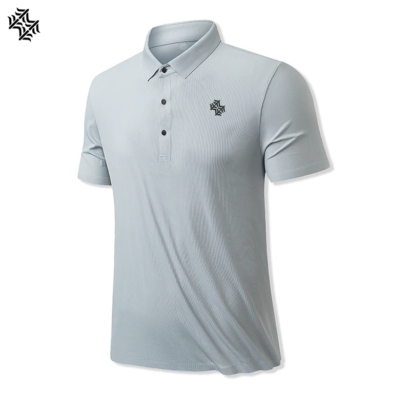 SBWL New seamless craft POLO shirt Fashion high quality men's business leisure Golf Equestrian ice silk POLO short sleeve Tshirt