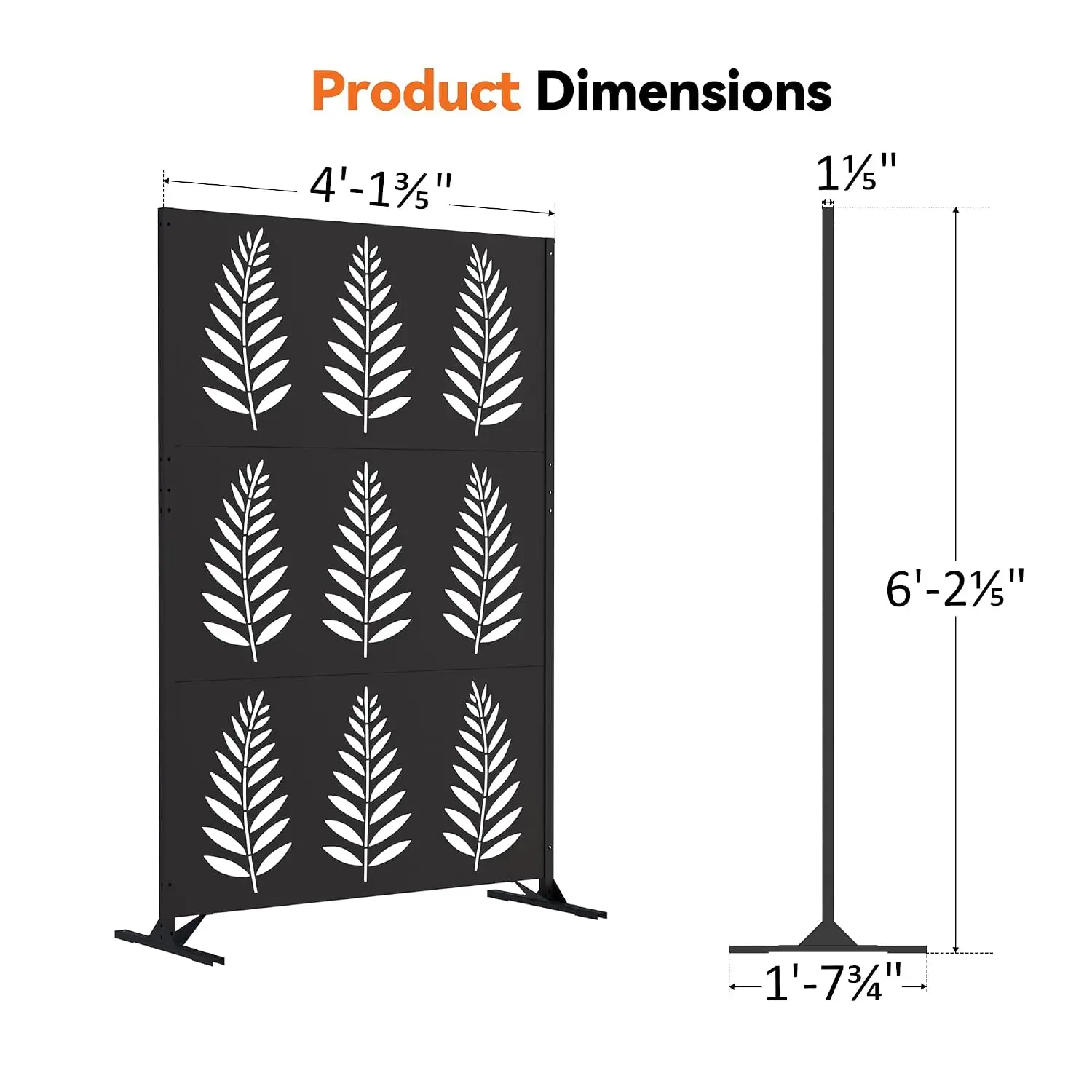 Modern Shade 4x6 FT Metal Privacy Screen with Artistic Modular Designs, Customized