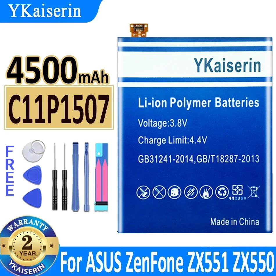 

Аккумулятор ykaisin C11P1507, 4500 мАч, для ASUS ZenFone, для Zoom ZX551, ZX550, ZX551ML, Z00XSB батарея