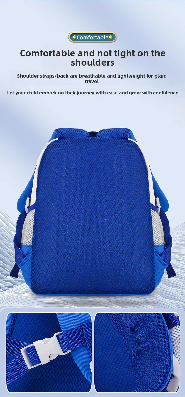 Neuer Kinderrucksack Cartoon Baufahrzeug Jungen Kindergarten-Tasche Atmungsaktiv Mittelgroß für die 3. Klasse – Detail 6