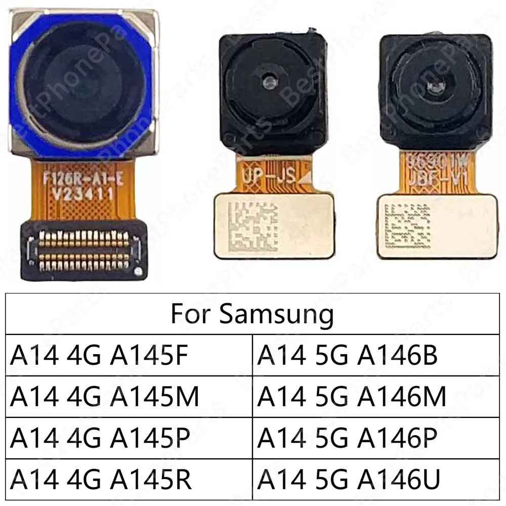 Camera For Samsung Galaxy A14 4G 5G A146B A146M A146P A146U A145F A145M A145P A145R Back Rear Backside Camera Module Spare Parts