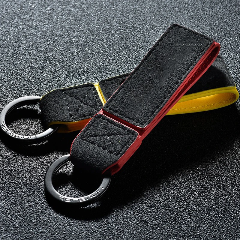 Suede Leather Car SEAT Logo Keychain Key Rings Accessories For Seat Ibiza FR Ateca Altea Leon Alhambra Exeo Arona Toledo Cupra