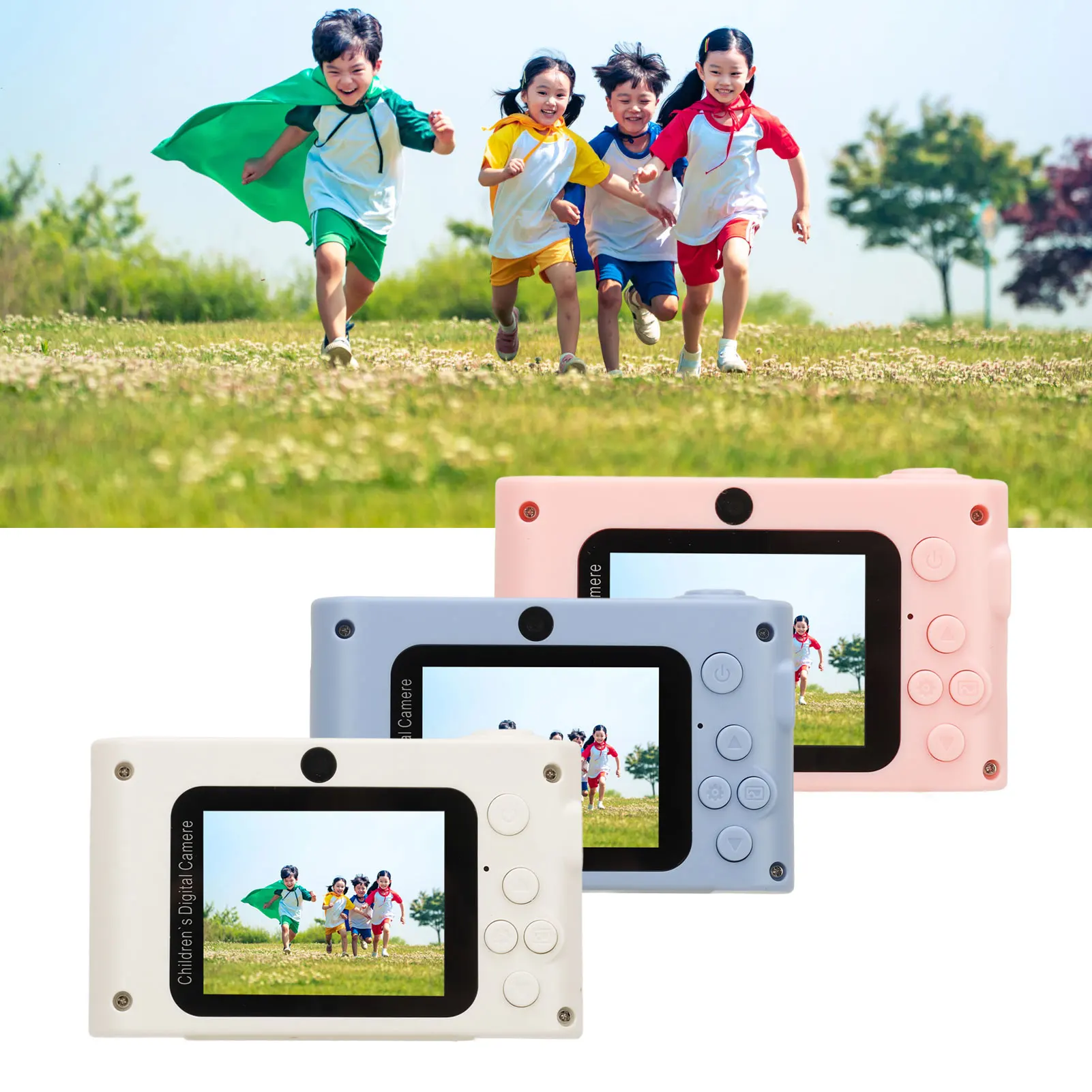 1080P Digital Camera IPS Screen 8X Zoom Photo Frame Filter Digital Camera Dual Lens Anti Shake for Recording Life