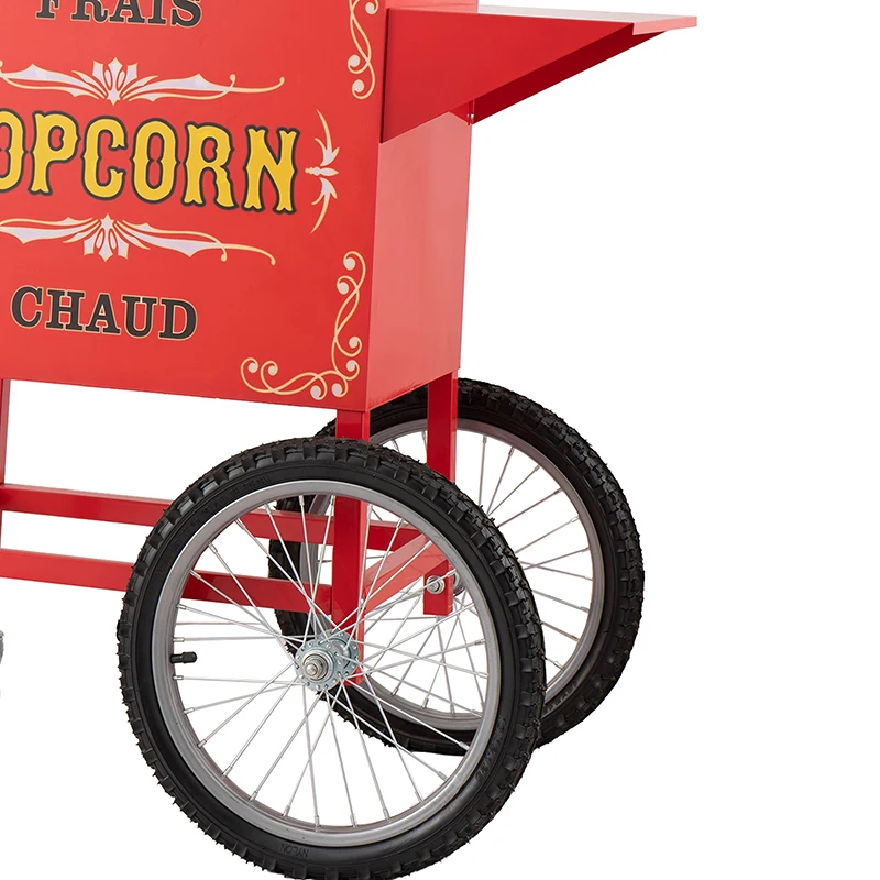 Macchina per popcorn tipo carrello con luce interna