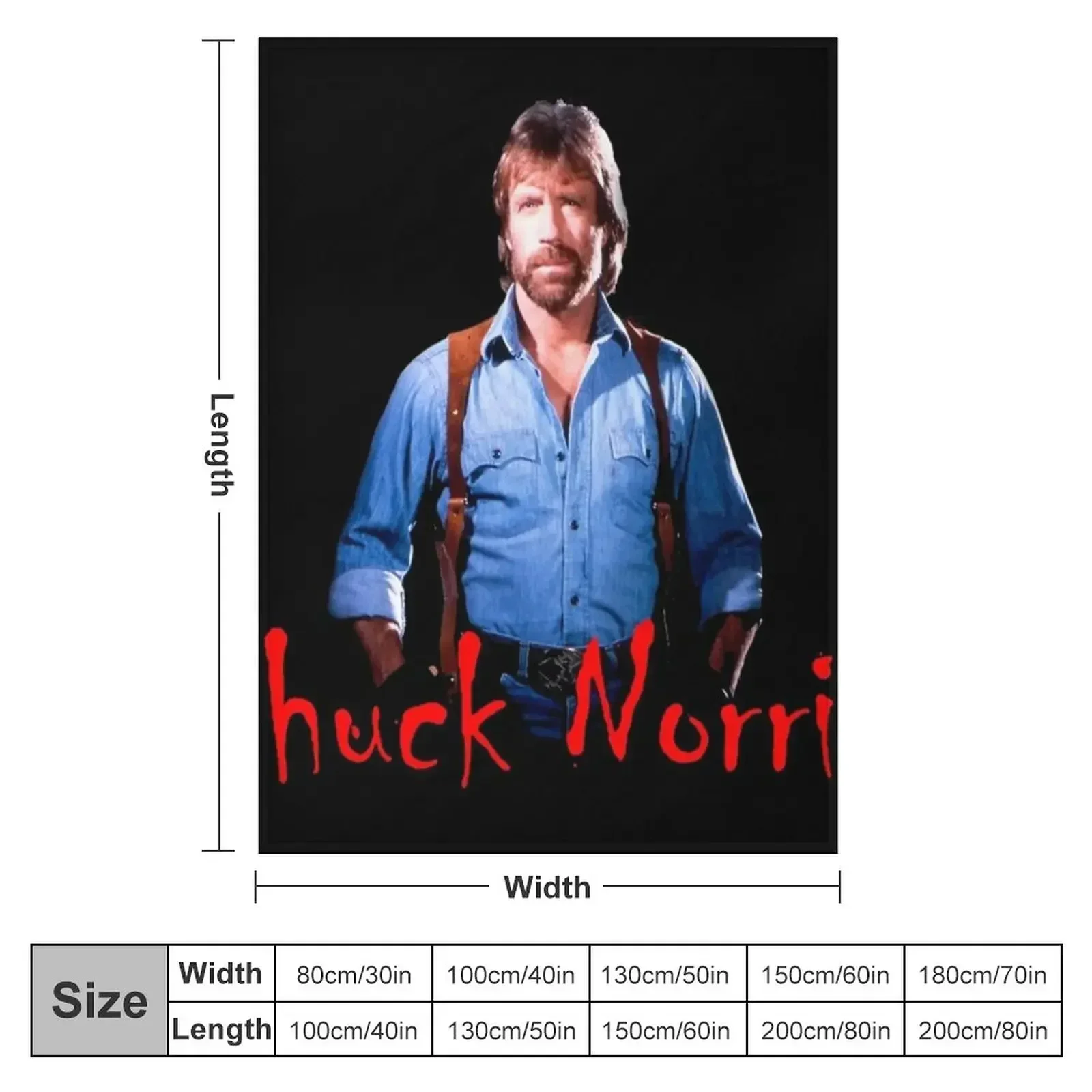 Chuck Norris Action Holster Throw Blanket couch cozy soft plush fuzzy picnic outdoor blanket