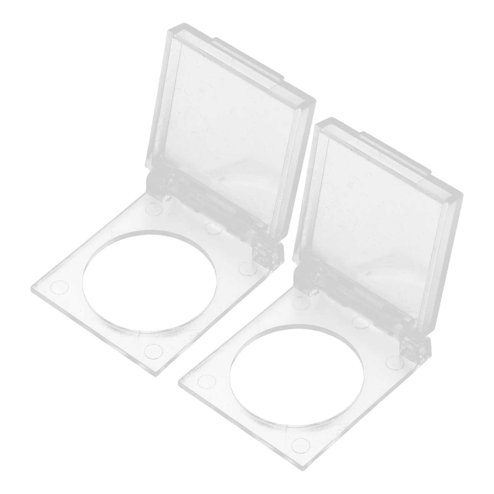 

2pcs Push Switch Caps 22Mm Transparent Protective Covers For Pc Power Button Emergency Stop Switch Guard Industrial Control