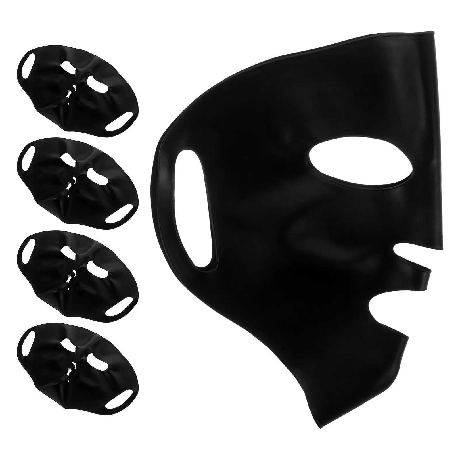 5Pcs Hanging Ear Silicone Face Mask Cover Sheet Mask Holder Enhancing Essence Absorption Reusable Face Sheet Masks