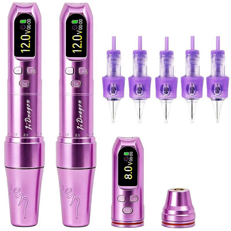 Wireless Tattoo Machine Permanent Makeup for Eyebrows Miroblading Eyeliner Lip Microshading Professional Rotary PMU Pen Gun Kit