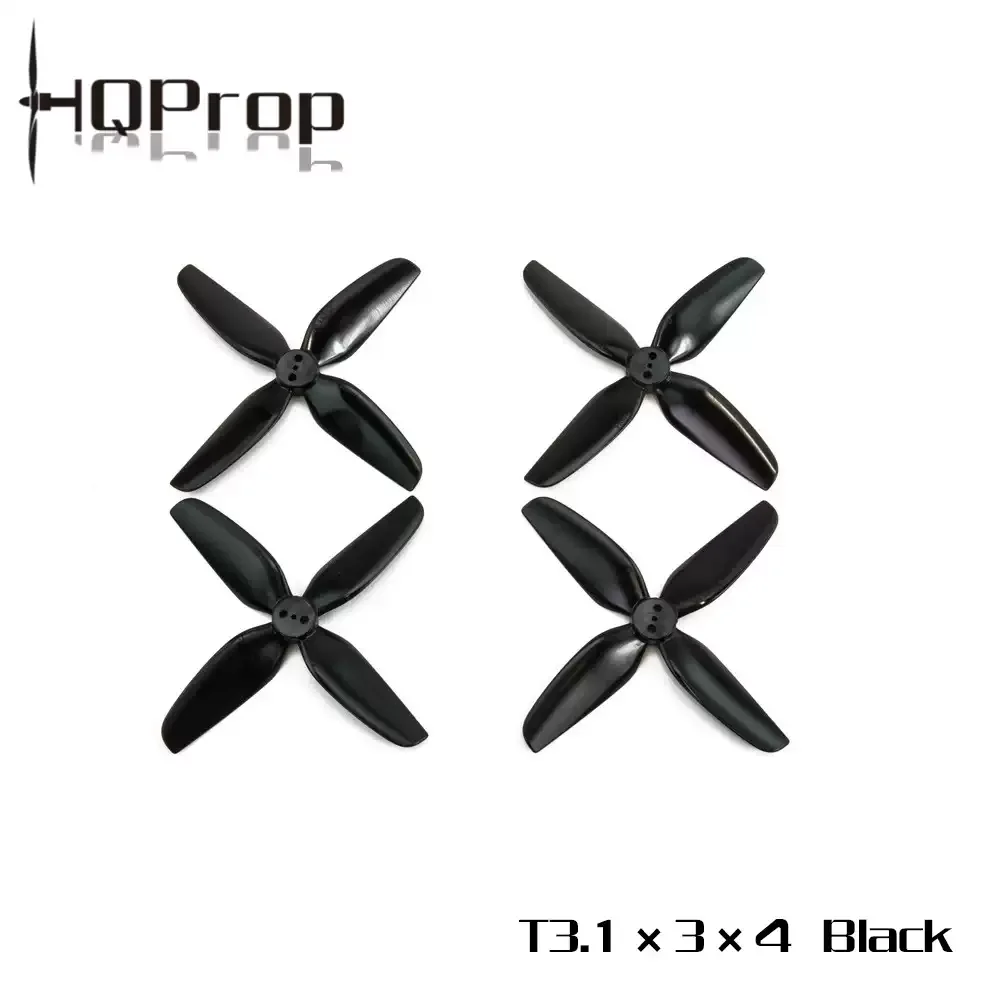 HQProp T3.1X3X4 3.1 Inch 4-Blade PC Propeller 2CW+2CCW Mini 3inch Toothpick FPV Drone Blades