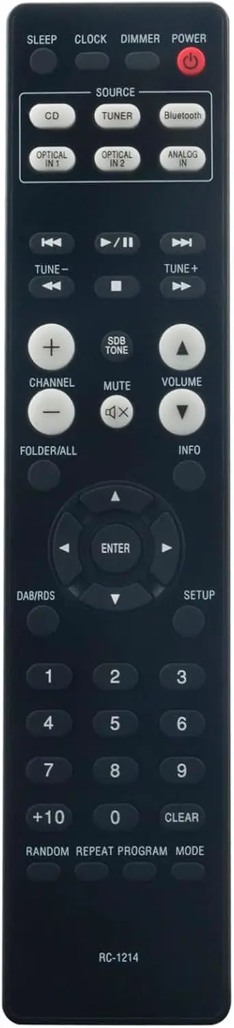 New Remote Control For DENON 30701023300AS RC-1214 RC1214 RC-1175 RCD-N7 RCD-N8 RC-1154RC-1162 RCD-N9 DRA-N5 CD Receiver