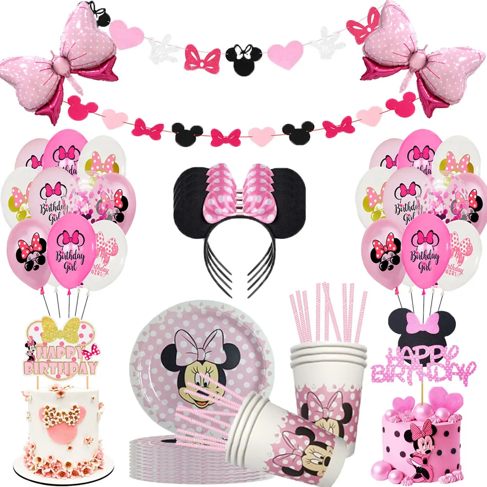 

Minnie Mouse Birthday Party Supplies and Decorations Minnie Mouse Party Supplies Banners Table Covers Banners Disposable Cutlery