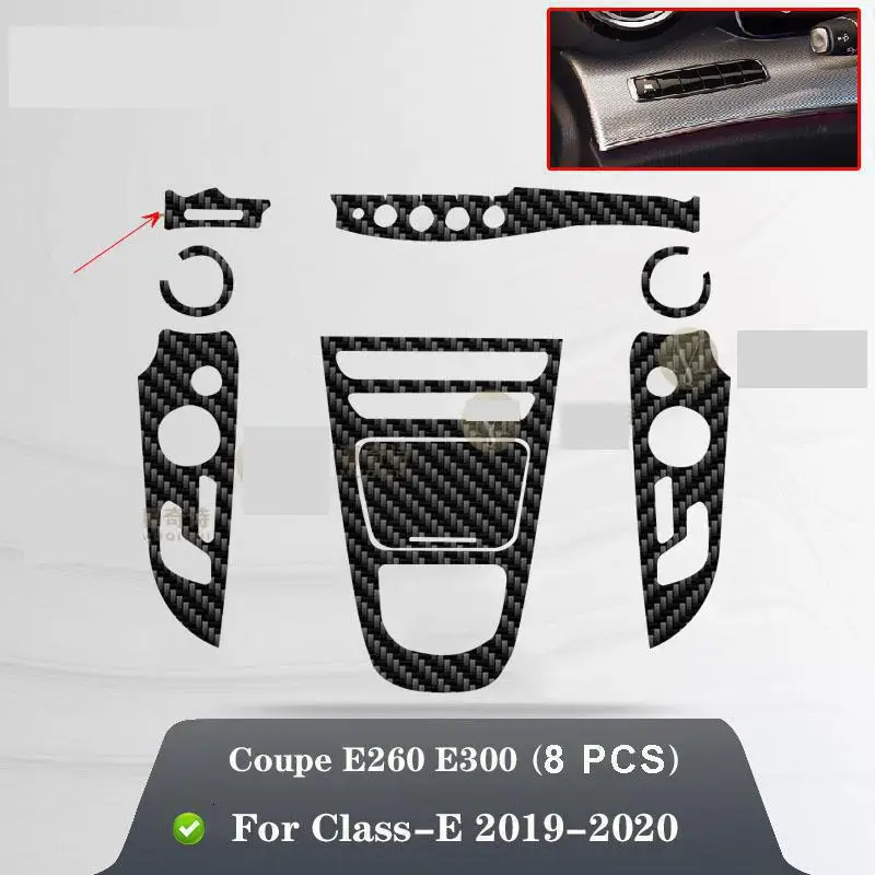 For Mercedes Benz W213 Class-E Coupe 2019-2023 Car interior carbon fibre Film 5D PET Center console Anti scratch resist film PPF