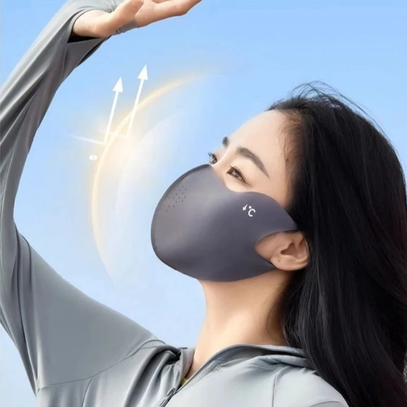 Unisex Cold Silk Cool Mask Summer Driving Cycling Shopping Sunscreen Mask