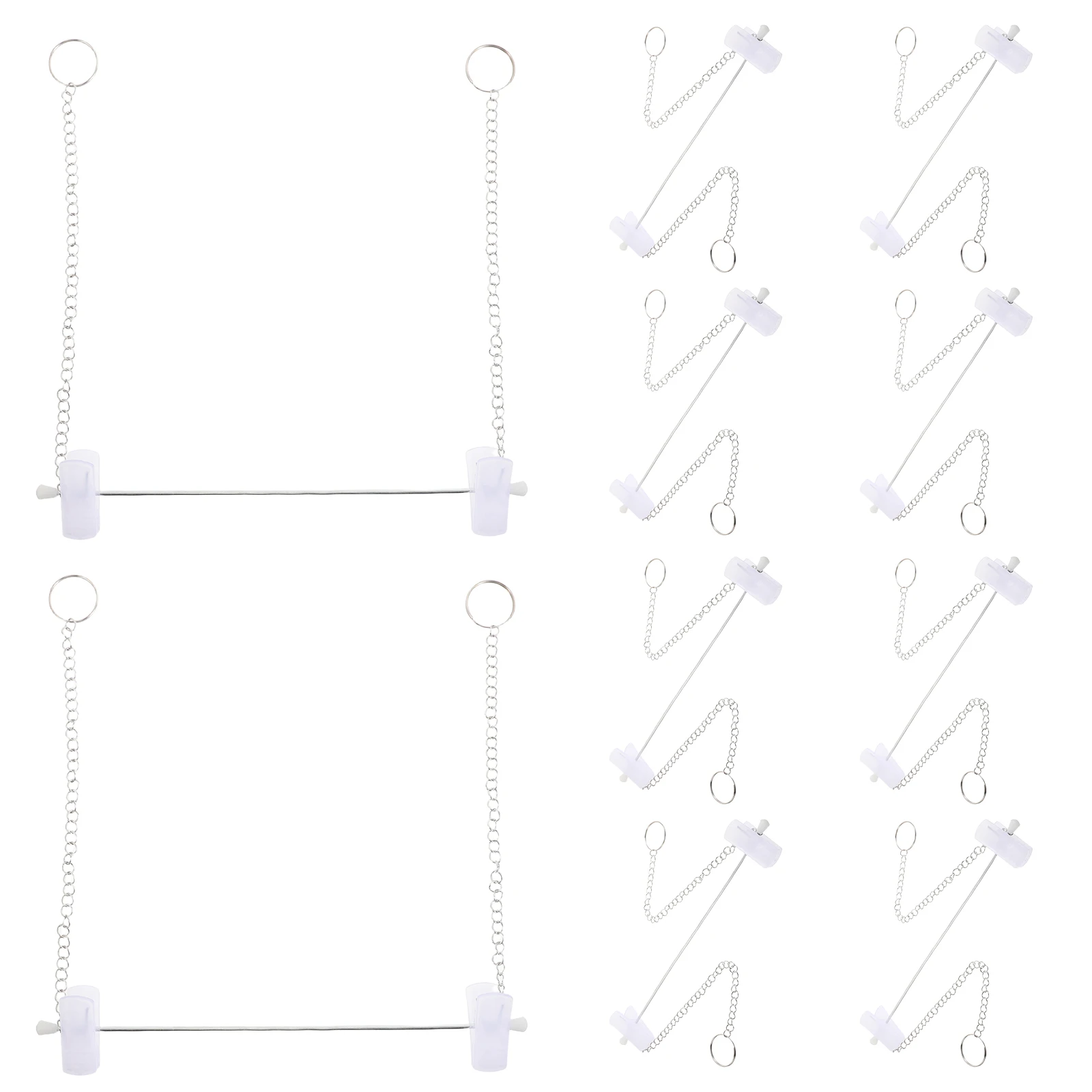 

10Pcs Heavy Duty Iron Hanging Chain Clothes Hanging Display Chain Adjustable Height Retail Shop Ceiling Hanger Storage