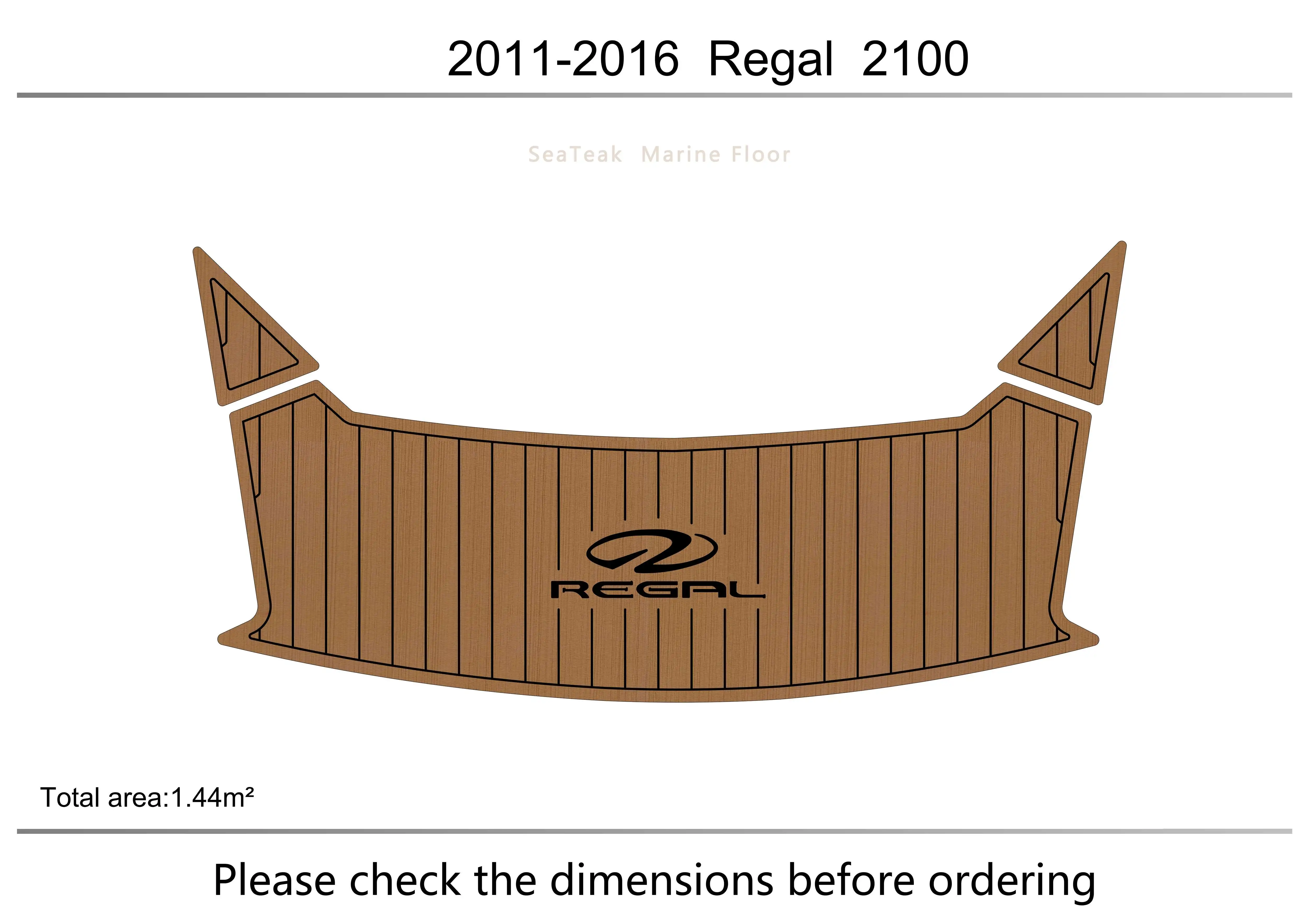 

2011-2016 REGAL 2100 Swimming platform1/4" 6mm EVA FAUX Water Ski Yacht Fishing Boat Non-slip mat floor