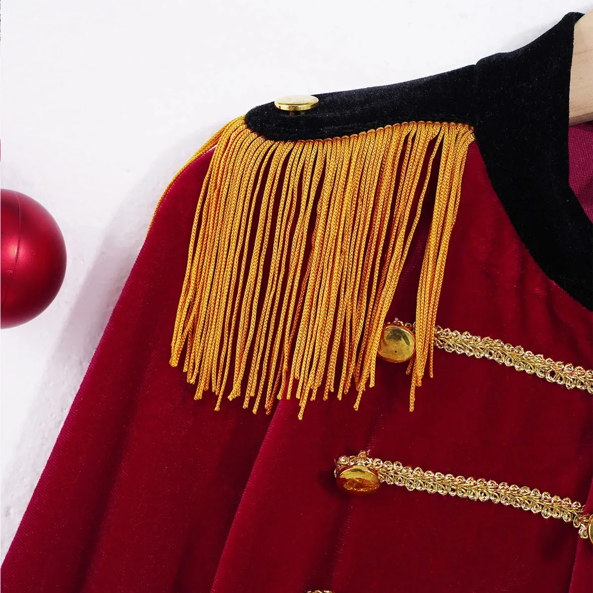 Manteau de cirque pour enfants garçons, uniforme de garde d'honneur, Costumes Showman Cosplay à manches longues, glands, Tailcoat, veste, hauts de tambour