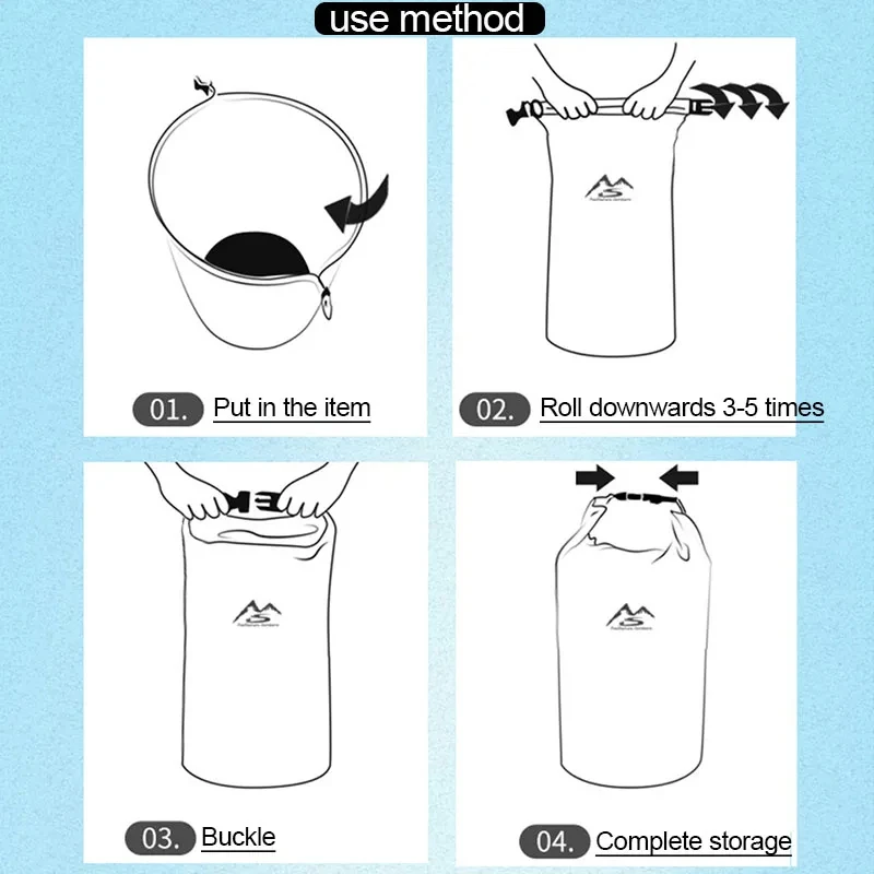 Waterproof Storage Drift Bag 5L10L20L40L70L High Capacity Waterproof Dry Bag Sack For Boating Fishing Rafting Trekking Swimming