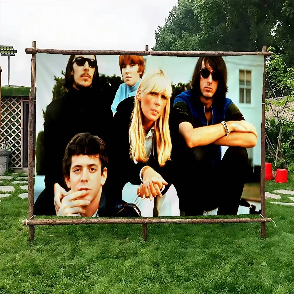 Rock Band The V-Velvet U-Underground Large Size Flags Printing Patterns Interesting Birthday Party Decorations Banner