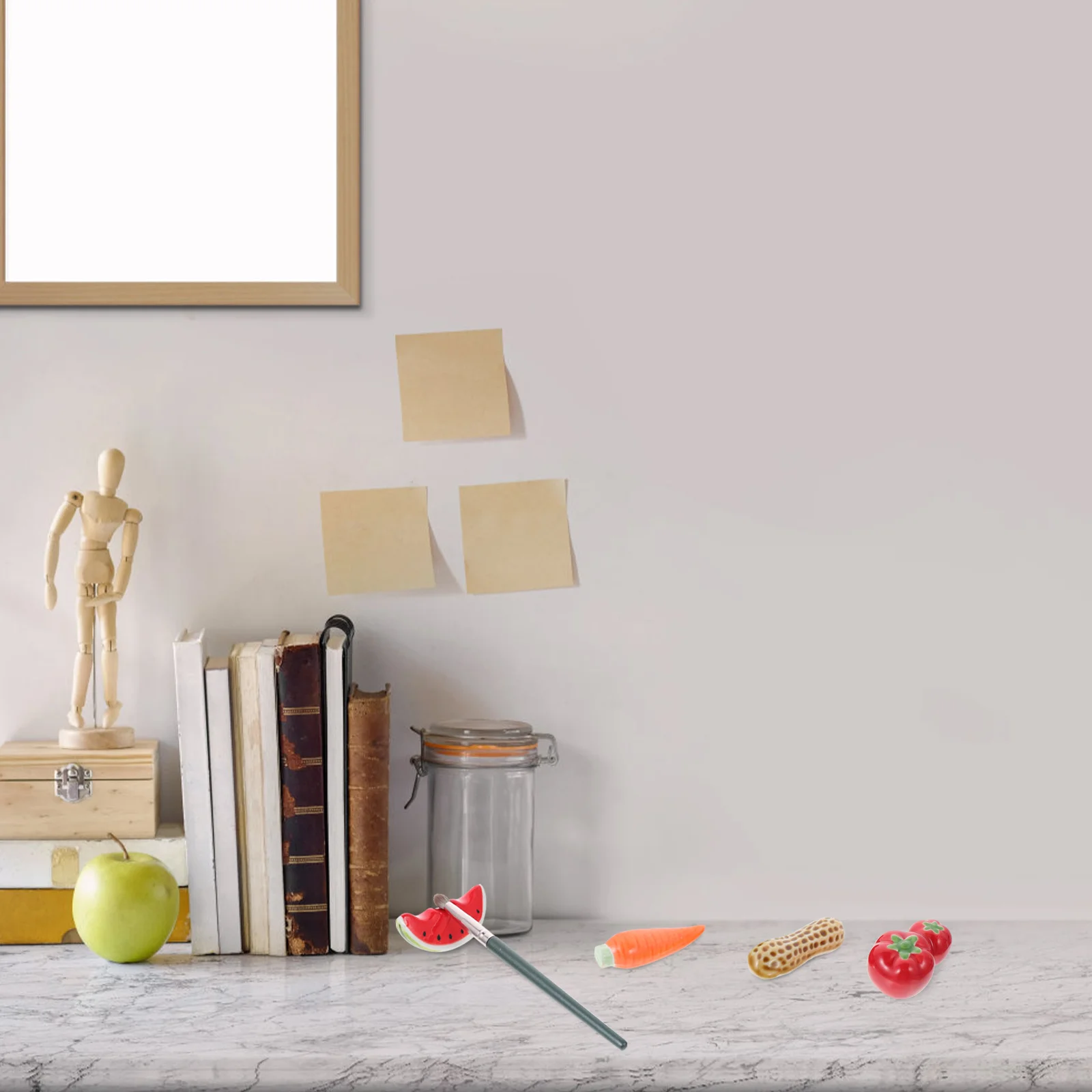 

5 Pcs Ceramic Brush Pen Holder Paint Paintbrush Rests Calligraphy Rack for Creative