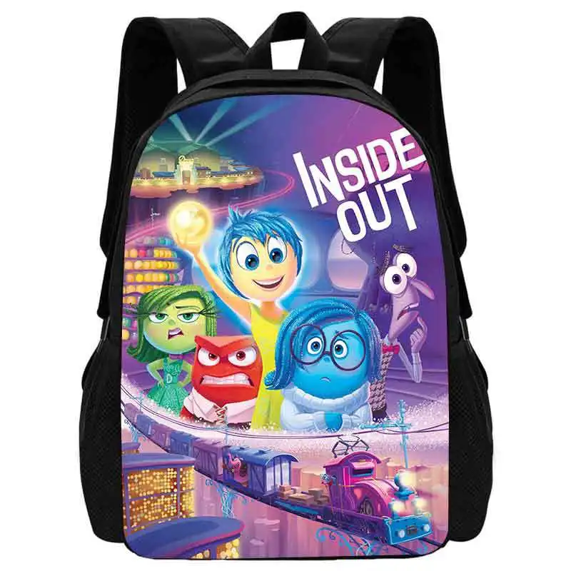 Disney Inside Out 2 Backpacks Anime Cartoon Printed Shoulders Bag Back To School Gifts Large Book Bag Rucksack Children Anime