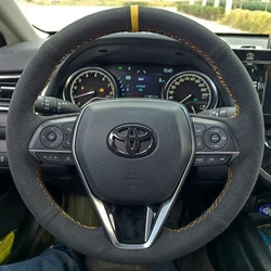 Custom Car Steering Wheel Braid Cover Soft Suede 100% Fit For Toyota Camry 2018-2019 Avalon 2019 RAV4 2019 Corolla 2019-2020